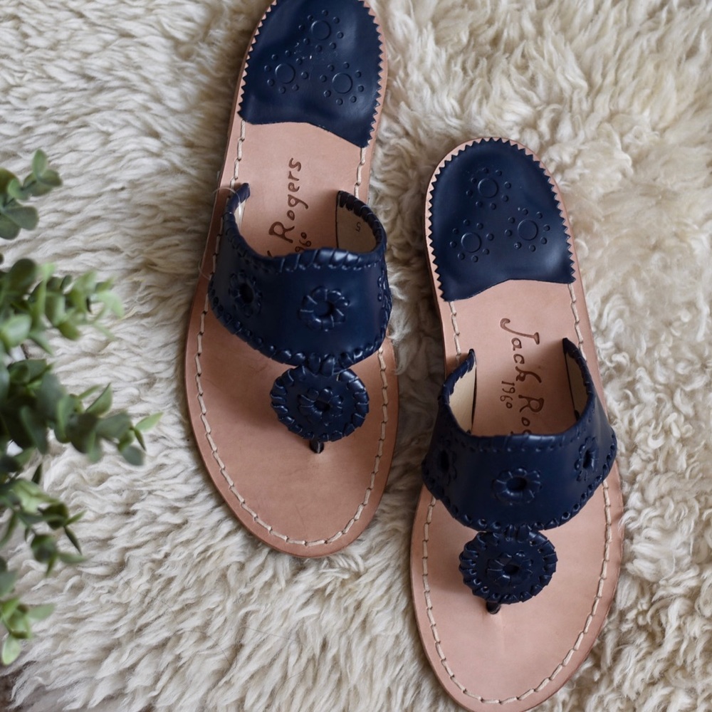 Jack Rogers Navy Sandals Size 5